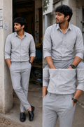 Lite Grey Shirt & Lite Grey Pant Combo