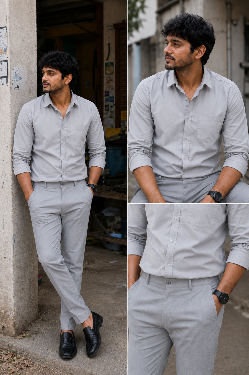 Lite Grey Shirt & Lite Grey Pant Combo