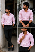 Rose Shirt & Black Pant Combo