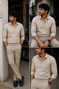 Biscuit Colour Shirt & Sandal Pant Combo