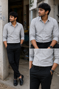 Lite Grey Shirt & Black Pant Combo