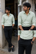 Pista Green Shirt & Black Pant Combo
