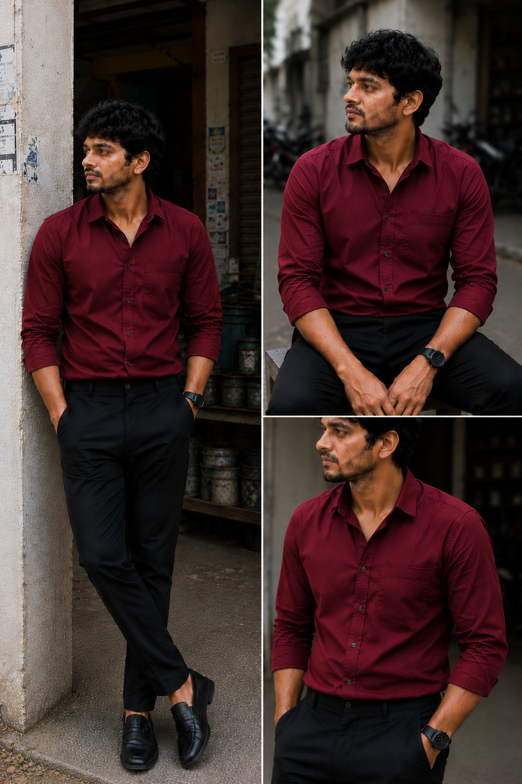 Red Shirt & Black Pant Combo