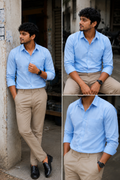 Sky Blue Shirt & Sandal Pant Combo