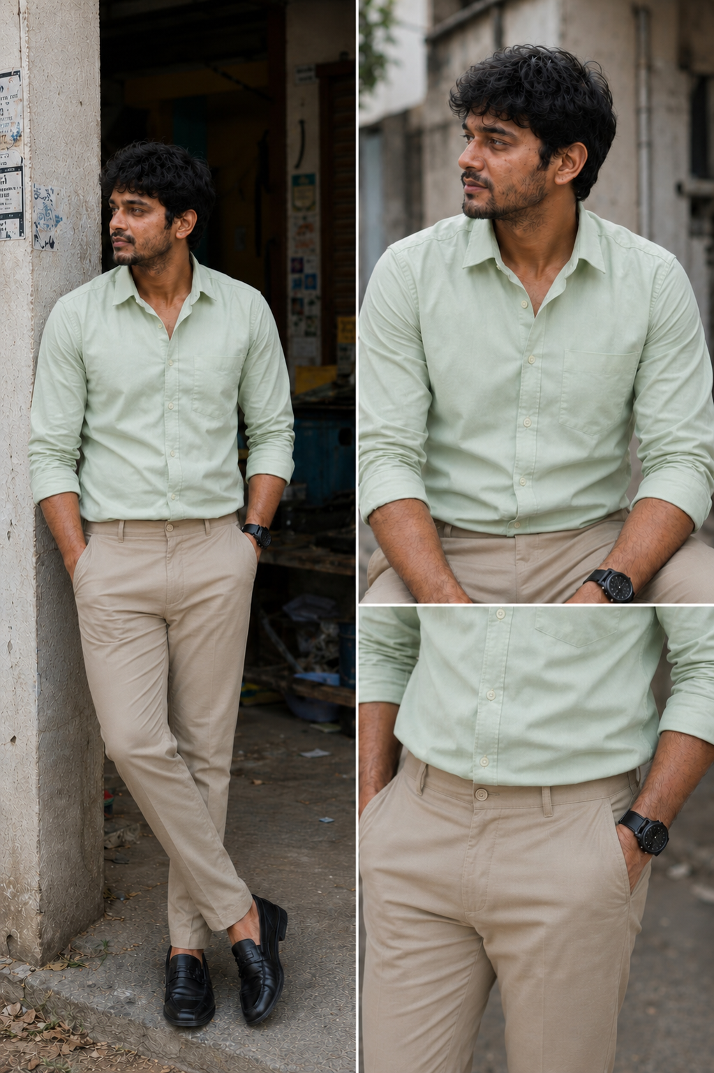 Green Shirt & Sandal Pant Combo